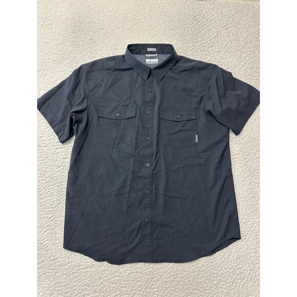 Columbia Mens Short Sleeve Button Down Shirt Large - Picture 1 of 6